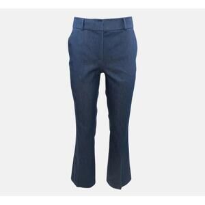NEW THEO THE LABEL women's demeter ankle denim trouser in blue
